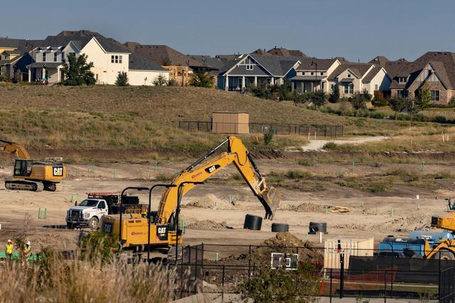Hundreds of new homes are being built on Walsh Ranch Parkway in Aledo, Texas, on Thursday, Oct. 6, 2022.